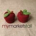 Felted Wool Red Delicious Apple Jar with Removable Lid - Ready to Ship