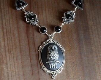 Neo Victorian Goth Jewelry - Necklace - Owl