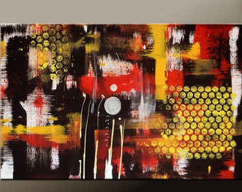 Abstract Canvas Art Painting 36x24 Original Contemporary Wall Art by Destiny Womack - dWo - Random Acts IV