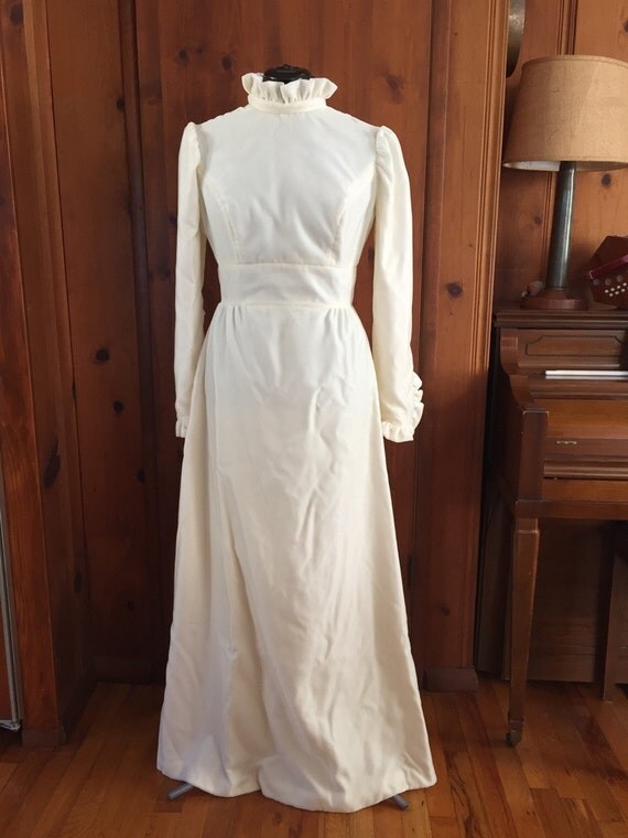 Vintage Velvet Wedding Dress by Murray Hamburger 1970's