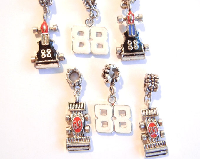 3 Pairs of Racing Car Themed Charms