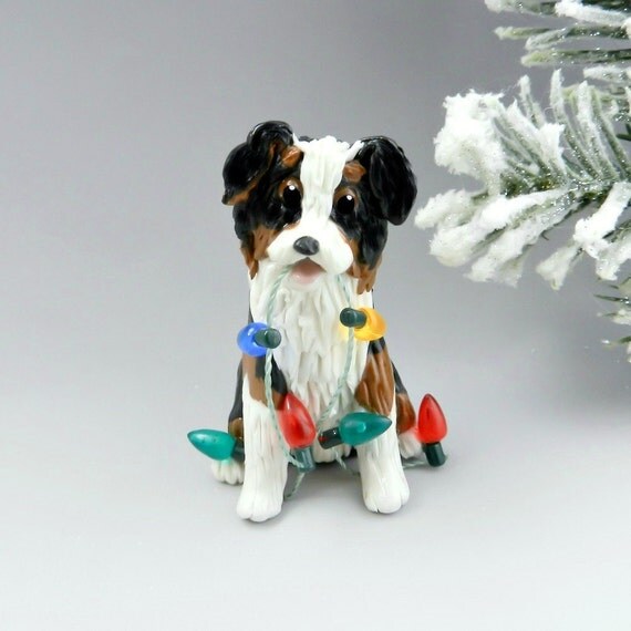 australian shepherd tricolor christmas ornament by australian shepherd tricolor christmas ornament by