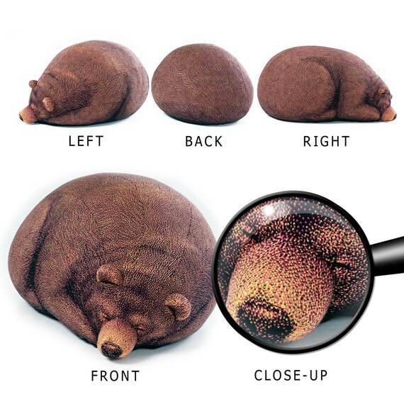 Big Sleeping Grizzly Bear Beanbag - Free shipping world-wide Big Sleeping Grizzly Bear Beanbag - Free shipping world-wide