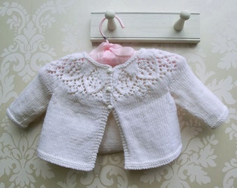 Knitting Kit for Baby Cardigan, Meredith Baby Cardigan, Knitted Cardigan, Baby