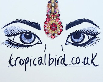 Large Bindi Face Gems Clusters Festival Tribal Bindi