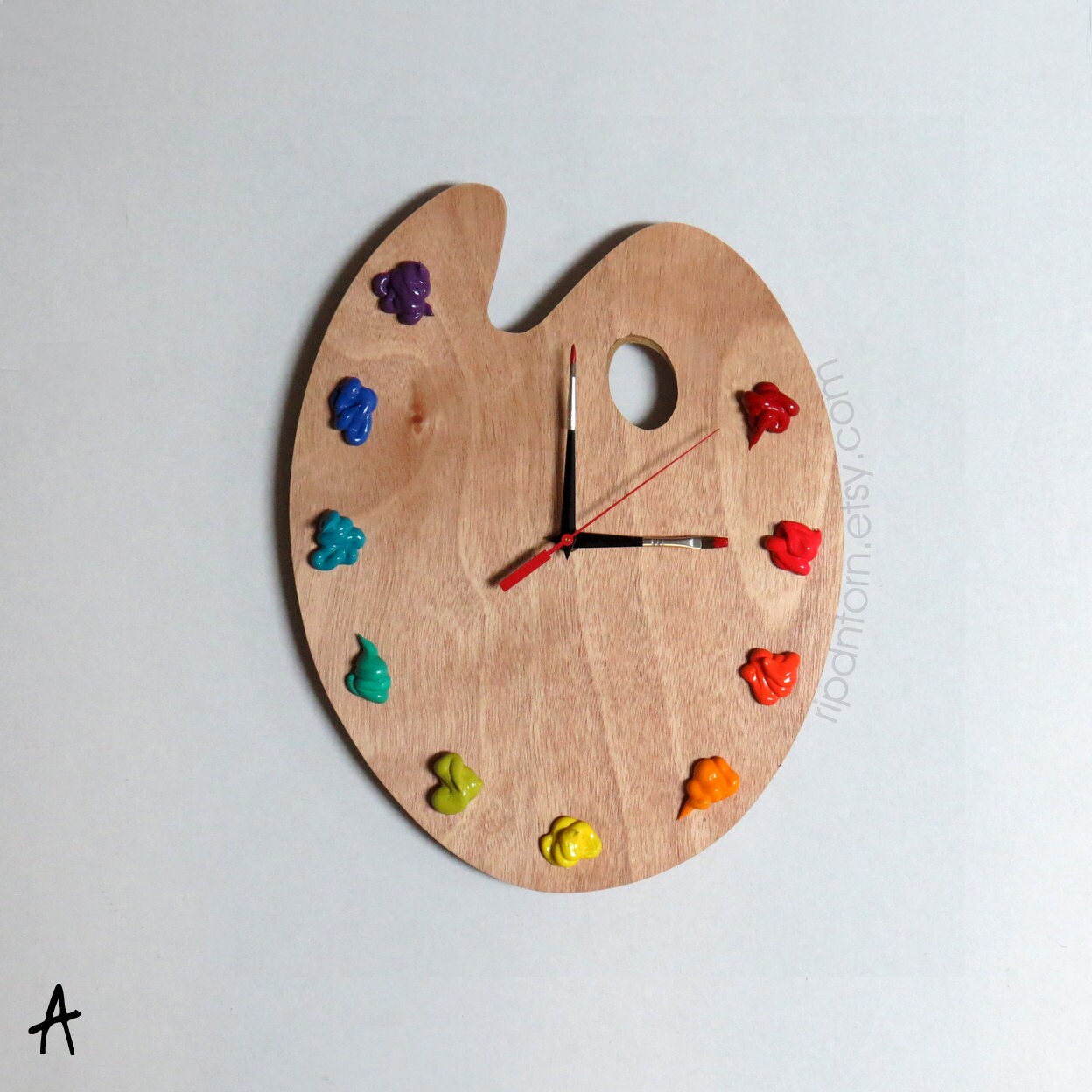 Artist Palette Clock 3D Paint on Wood Pallet Pallette art
