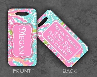 Personalized Luggage Tag Monogram Luggage Tag Custom Luggage Tag Roses Personalized Gift Monogram Gift Travel Gift Sailboats Sail Boats