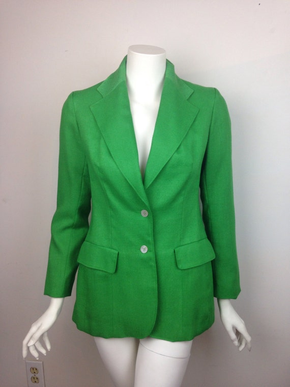 VTG Bright Green Womens Blazer Small by sussudionyc on Etsy