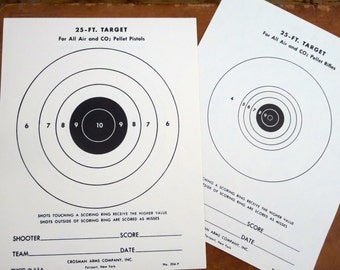 50 vintage paper targets Bullseye paper targets Bullseye targets, Bulls eye paper targets Target shooting Black and white target