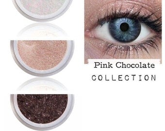 Eyeshadow Palette, Pink Chocolate, Pink Brown Eye, Matching Eye Shadow, Mineral Eye Colors, Organic Eye Shadow, Pink Brown Shimmer, Eyes