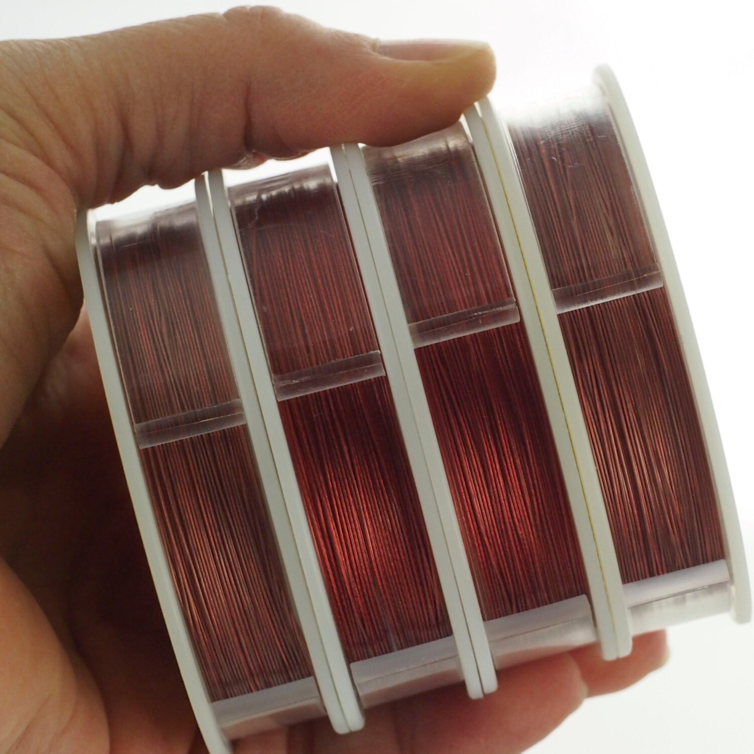 Bead Stringing Wire Clear Pink Color 2 Sizes Available