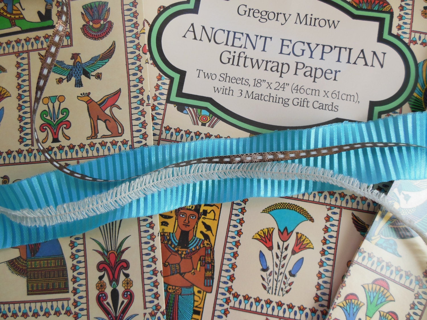 Egyptian Gift Wrap Set Birthday Wrapping Paper Everyday Gift Wrap Kit from hopefullworld on Etsy