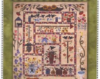 A Primitive Garden BOM Sampler Wool Applique Primitive Gatherings Quilt Pattern