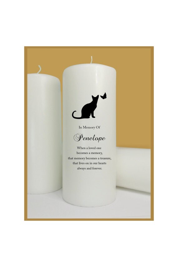 Cat Pet Memorial Candle