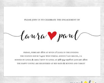 Wedding Shower Invitations / Engagement shower Invitation / Elegant couples shower Invitation / printable invitations / printed invitations