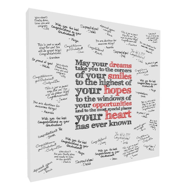 Guest Book Canvas Print Guest Book Alternative Graduation
