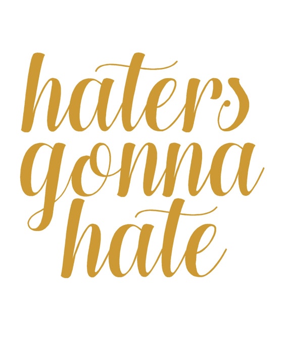 Items similar to Vinyl Wall Decal Haters gonna hateWall Quotes