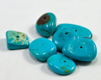 Magnesite nuggets, dyed turquoise #1350