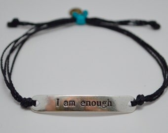 I Am Enough, I Am Enough bracelet, Mantra bracelet, Intention Bracelet, Yoga Bracelet, Reminder Bracelet