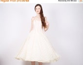 Leap day Flash SALE - Vintage Wedding Dress - 1950s Wedding Dress - 50s Lace Dress - Lace Wedding Dress - Pink - 4030