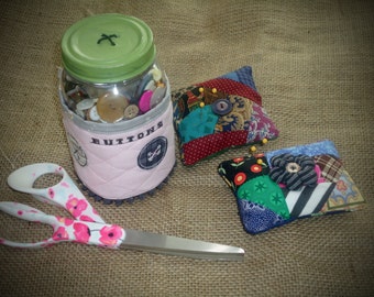 Patchwork Pin Cushion, sewing accessory, little pin cushion