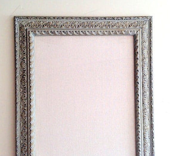 KITCHEN DECOR Framed Bulletin Board Linen Pinboard Cork Board