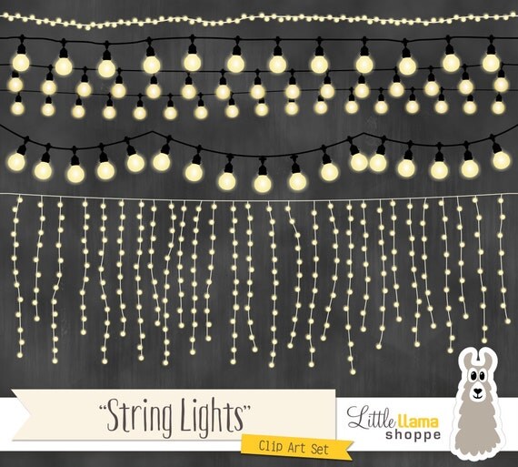 String Lights Clipart Fairy Lights Clip Art Wedding
