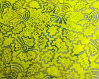 Gold Yellow Batik Cotton Material Batik Fabric