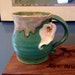 Reserved for Kate calla lily matte green mug