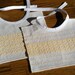 Handwoven Baby Bib Set, Baby Shower Gift, Yellow and White Bibs, Baby Bib Set, Hand Woven Bib Set, Toddler Bib Set, Bib Gift Set