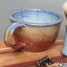 Shave Mug Wet Shaving Lathering Bowl Large Ridges Blue Iron Red