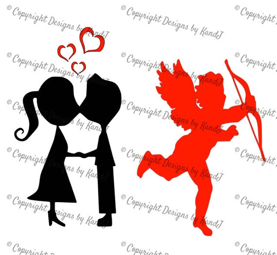 Download Valentines Day SVG Cupid SVG Couple in Love svg Digital cut