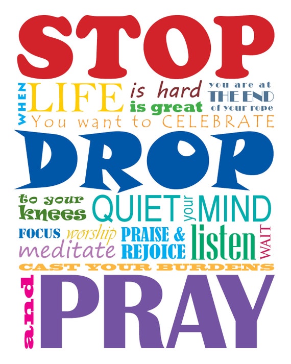 Stop Drop & Pray by graphicwolf on Etsy