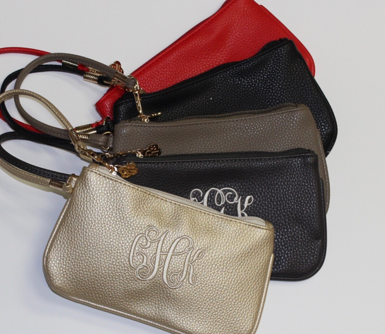 Monogrammed Wristlet Monogrammed Bag Small Zipper Bag