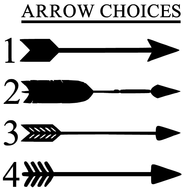 Arrow Name Vinyl Decal Personalized Vinyl Name by NicoleSews