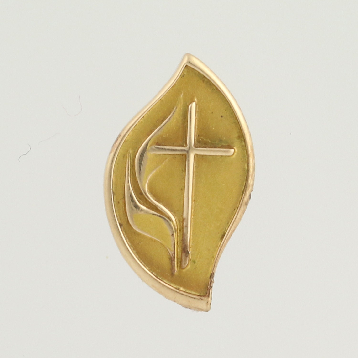 United Methodist Church Lapel Pin 10k Yellow Gold Christian