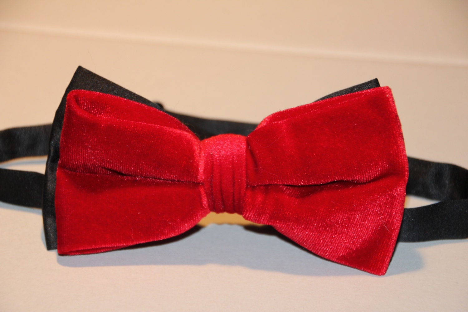 Christmas bowtie sale Red Velvet bow tie Red Bowtie