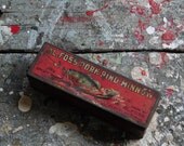 Plaque Métal Publicitaire Al. Foss Pork Rind Minnow 6 X 18 - Neuve