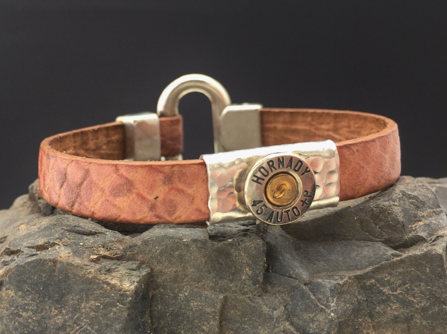 Snakeskin Slim Cuff Bracelet Unisex Bracelet by LamplighterJewelry