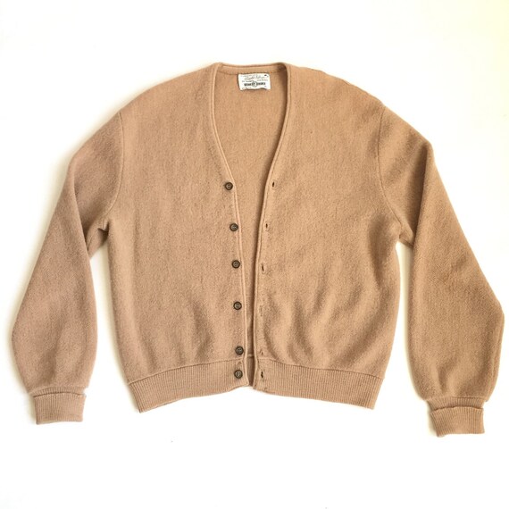 Vintage 60s Wool Alpaca Arnold Palmer Boyfriend Sweater Button