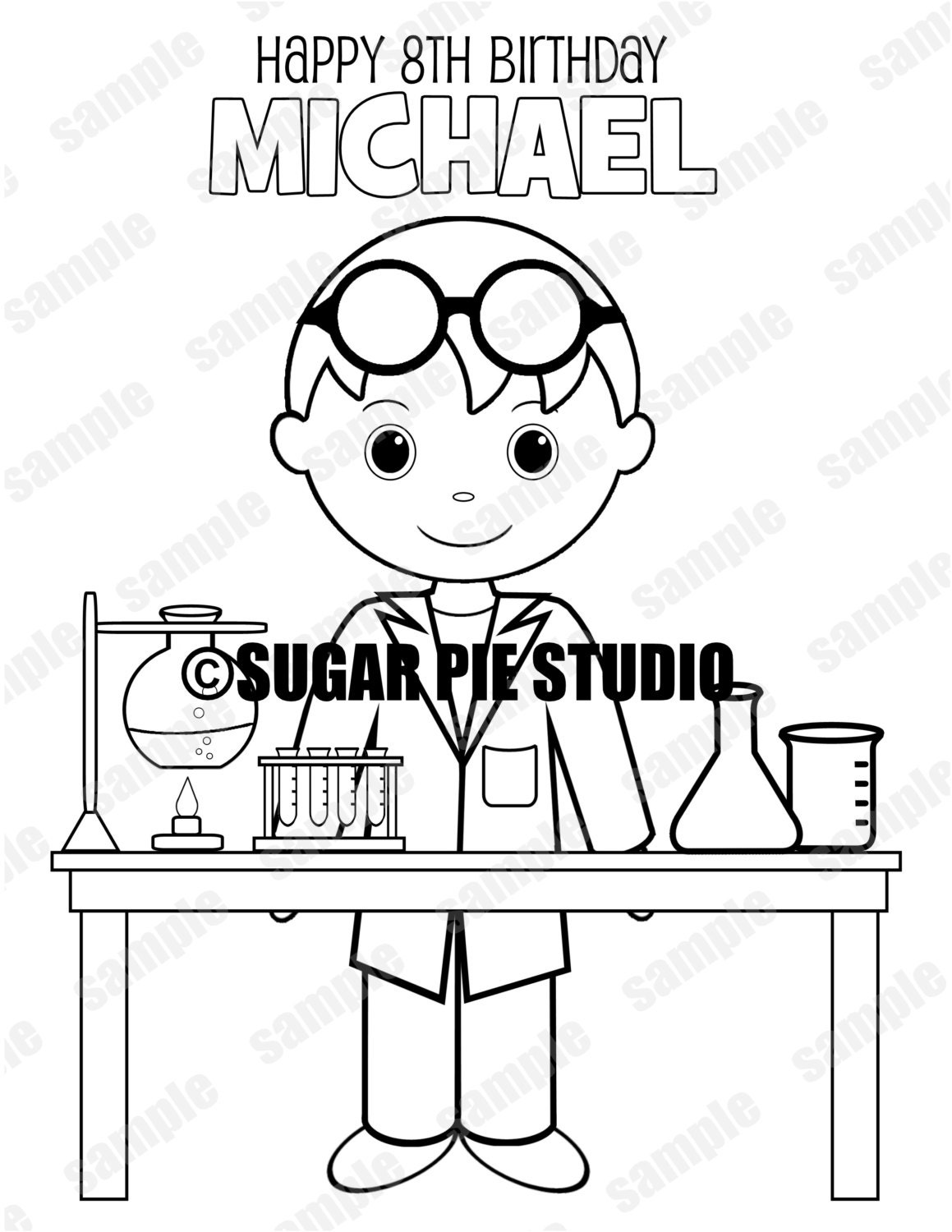 mad science coloring pages - photo #43