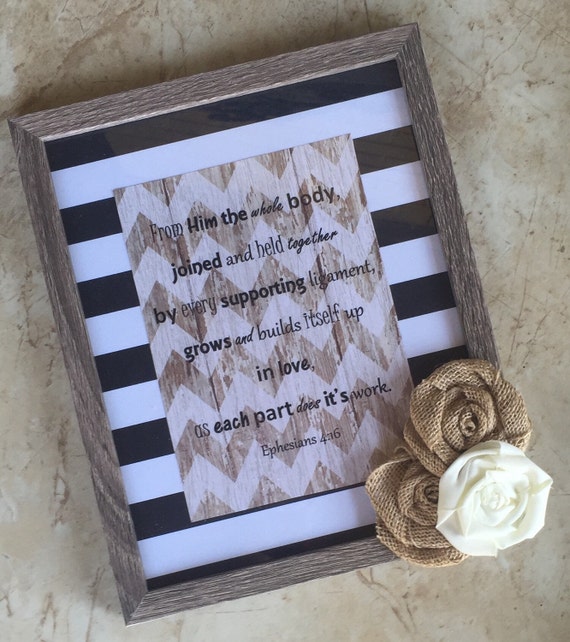 Picture Frame Bible Verse Frame Housewarming Gift Rustic