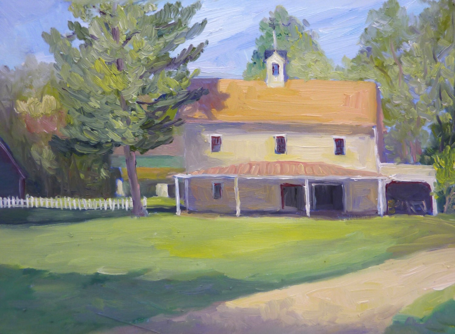 New Jersey Farm Landscape Original Oil Painting