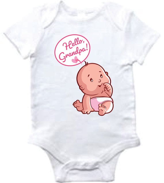 Hello Grandpa Onesies Onesie Baby Shower Gift Unisex