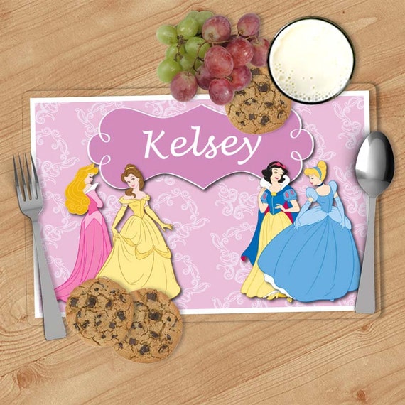 Princess - Kids Personalized Placemat, Customized Placemats for kids, Kids Placemat, Personalized Kids Gift Il_570xn