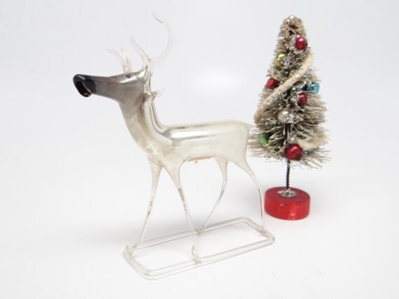 hand blown glass reindeer