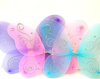 FAIRY or BUTTERFLY Wings, Fairy Wings, Butterfly Wings, DIAMOND Embellished, Garden Party, Halloween Costume,