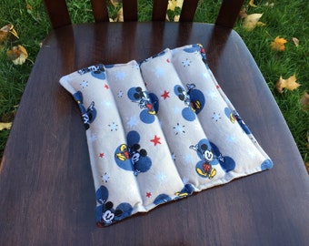 Reusable Rice Heating Pads, Hot or Cold Compress, Mickey Mouse Snuggle Flannel Material, Gift