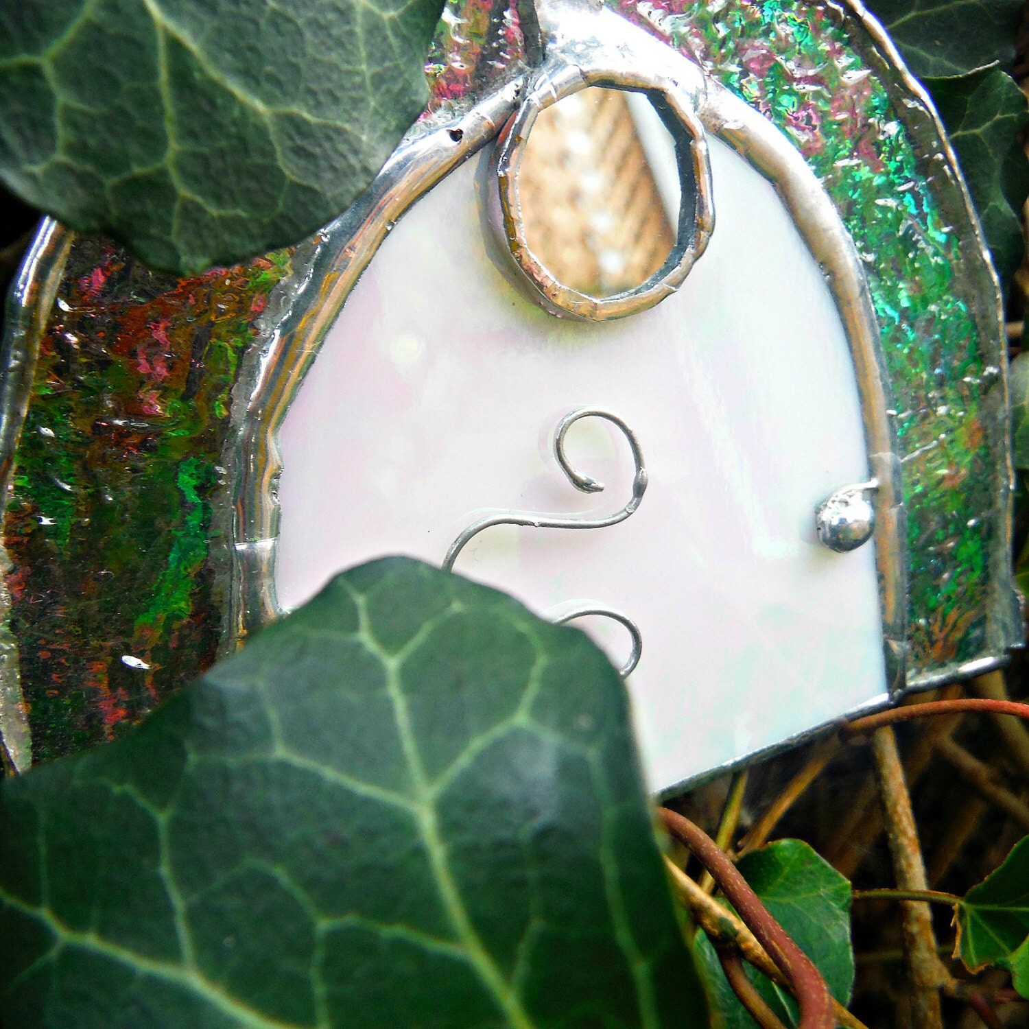Stained glass fairy door pixie Tinkerbell door elf by PixieShards