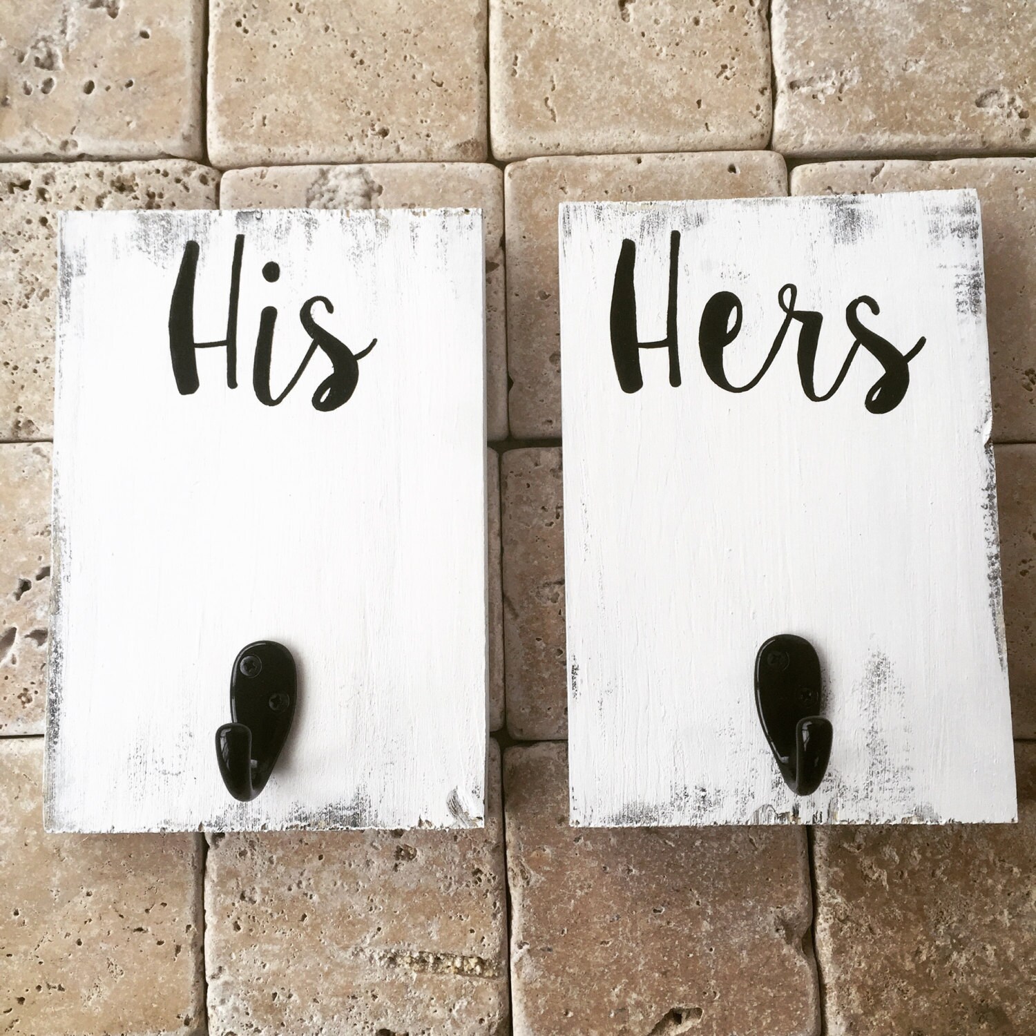 His and Hers Towel Hooks Reclaimed wood by AmbersWoodenBoutique